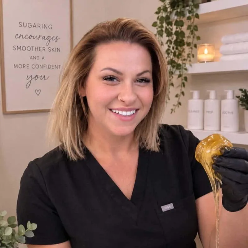 Steph, sugarist and founder of Sugaring by Steph in Sylvan Lake
